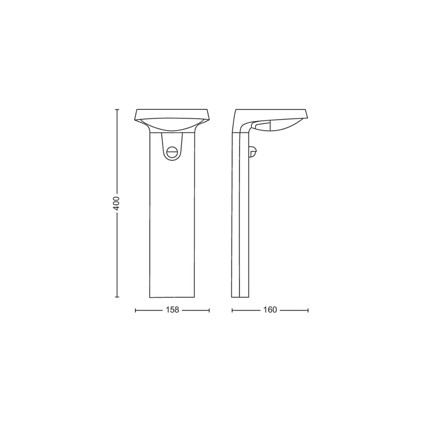 Philips - LED Outdoor lamp with a sensor LED/9W/230V 4000K IP44