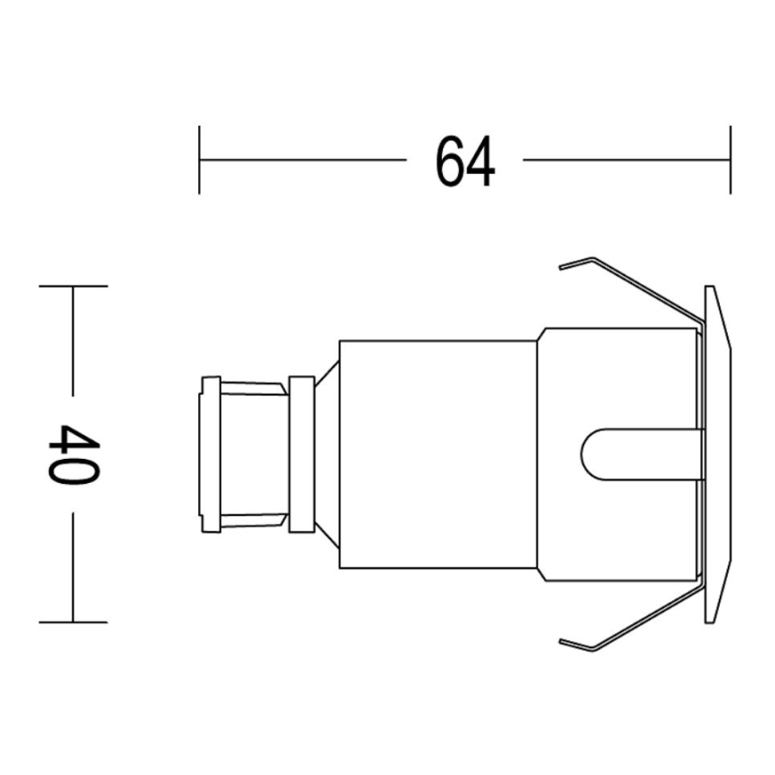 Philips - LED Outdoor recessed light SPORE LED/1W/24V IP67