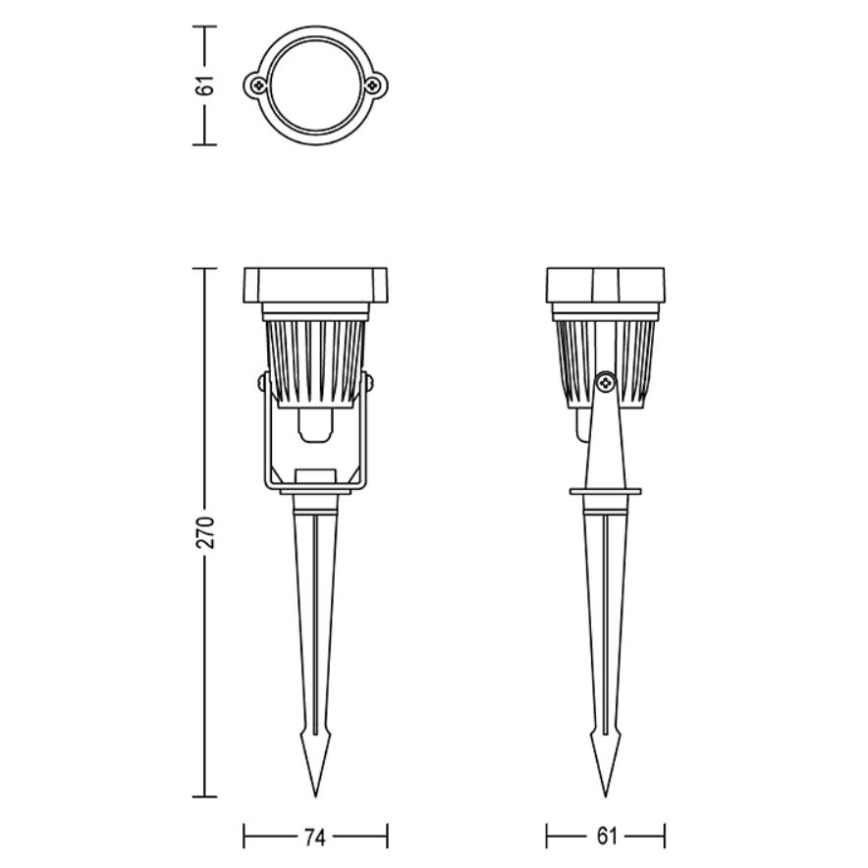 Philips - LED Outdoor spotlight CASPER LED/1,5W/24V IP44