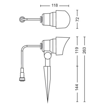 Philips - LED Outdoor spotlight LED/6W/12V 2700K IP44