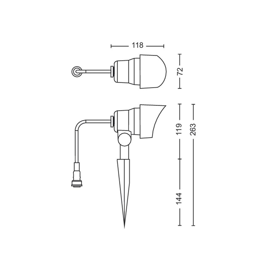 Philips - LED Outdoor spotlight LED/6W/12V 2700K IP44