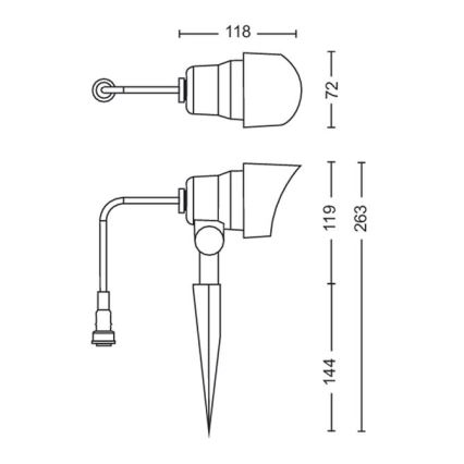 Philips - LED Outdoor spotlight LED/6W/12V 4000K IP44