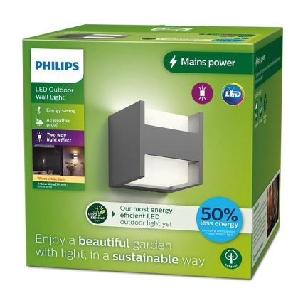Philips - LED Outdoor wall light ARBOUR LED/3,8W/230V 2700K IP44