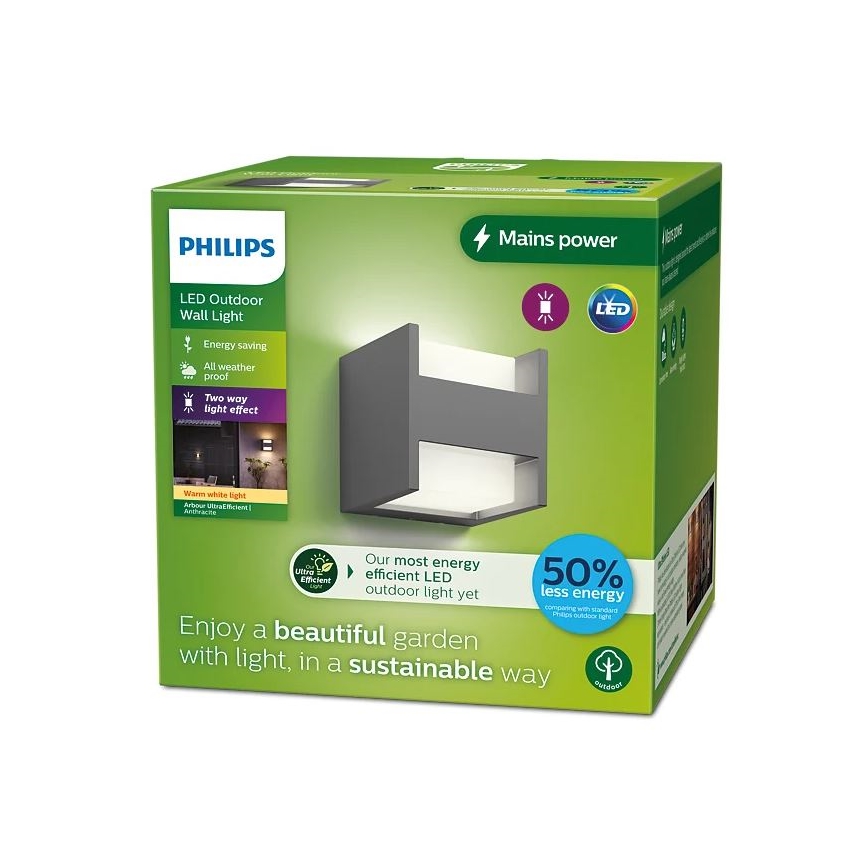 Philips - LED Outdoor wall light ARBOUR LED/3,8W/230V 2700K IP44
