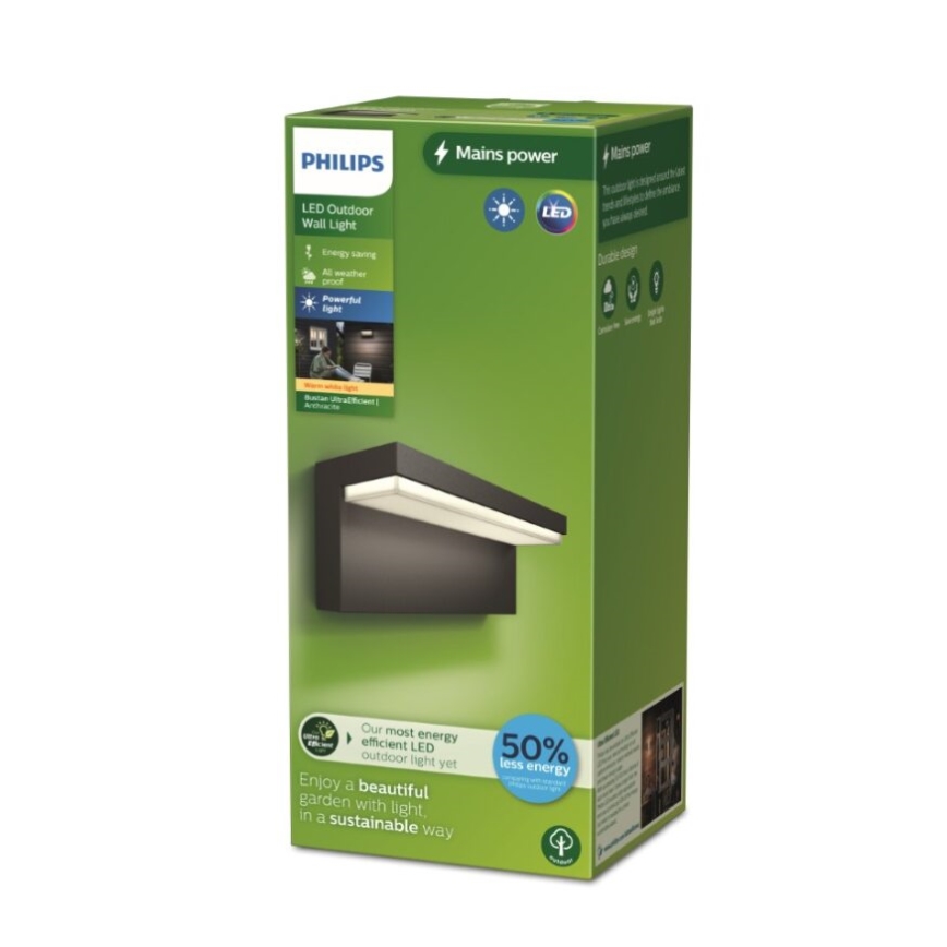 Philips - LED Outdoor wall light BUSTAN LED/3,8W/230V 2700K IP44