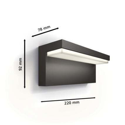 Philips - LED Outdoor wall light BUSTAN LED/3,8W/230V 2700K IP44