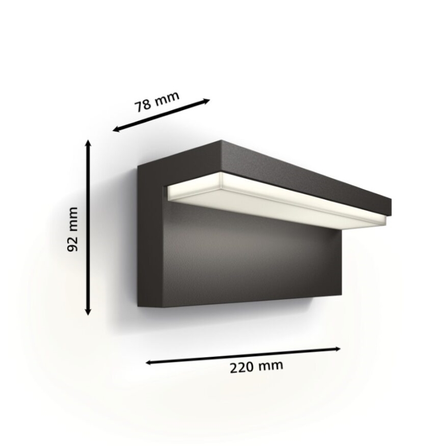 Philips - LED Outdoor wall light BUSTAN LED/3,8W/230V 2700K IP44