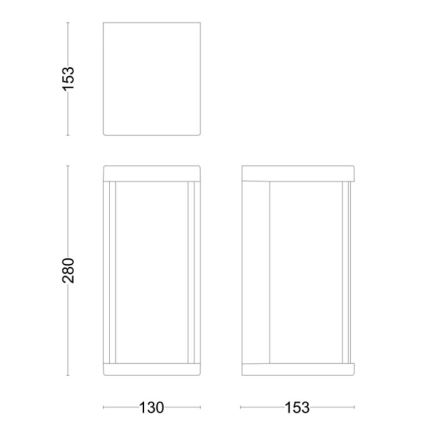 Philips - LED Outdoor wall light KYRIE LED/12W/230V IP44