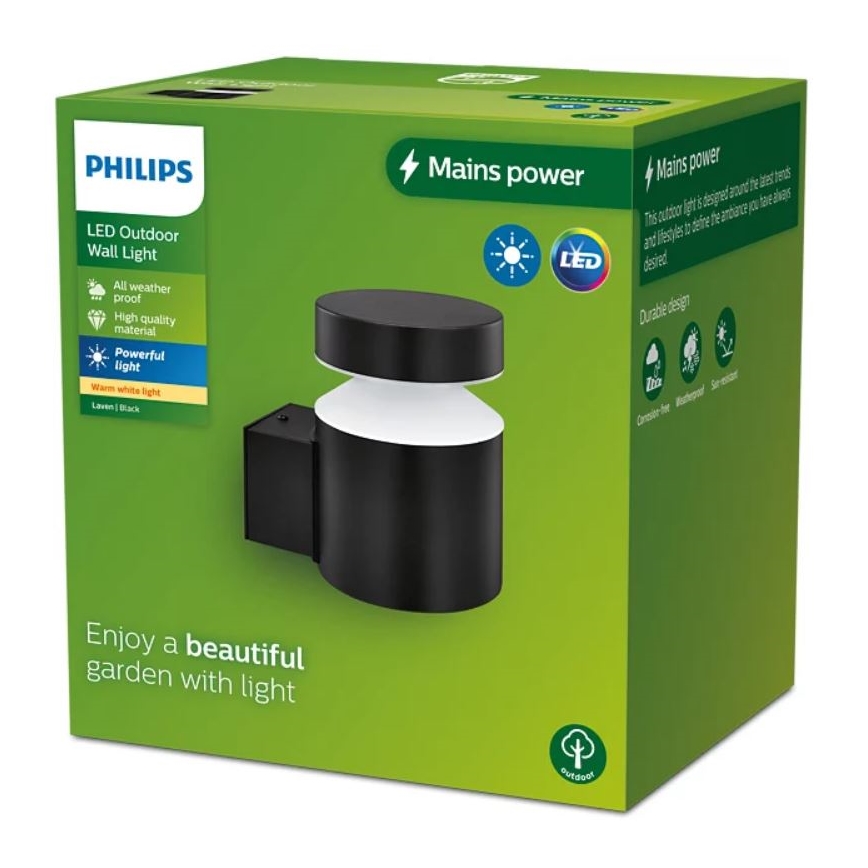Philips - LED Outdoor wall light LAVEN LED/6W/230V 2700K IP44