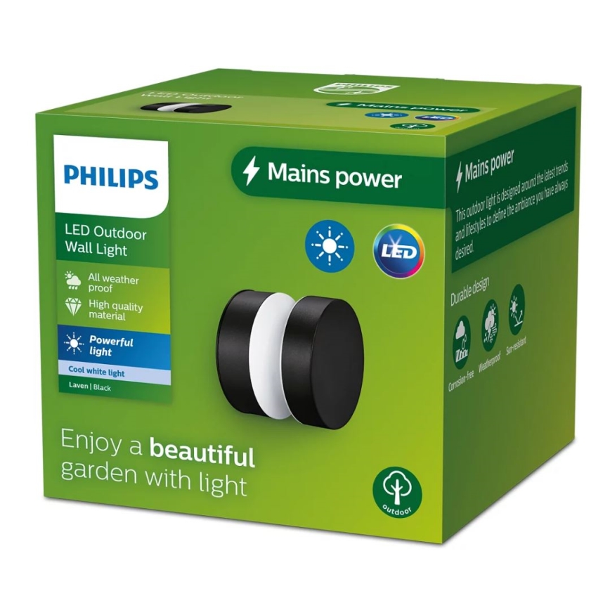 Philips - LED Outdoor wall light LAVEN LED/6W/230V 4000K IP44