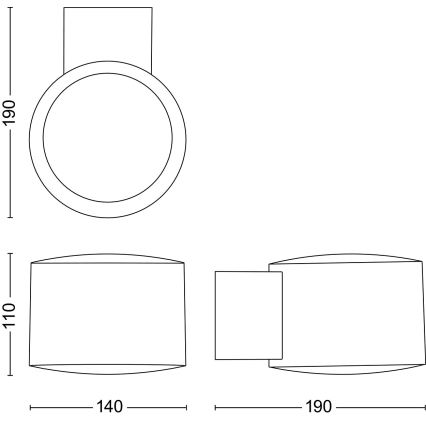 Philips - LED Outdoor wall light OTIS LED/4,3W/230V 2700K IP44