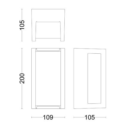 Philips - LED Outdoor wall light PYRONA LED/12W/230V IP44