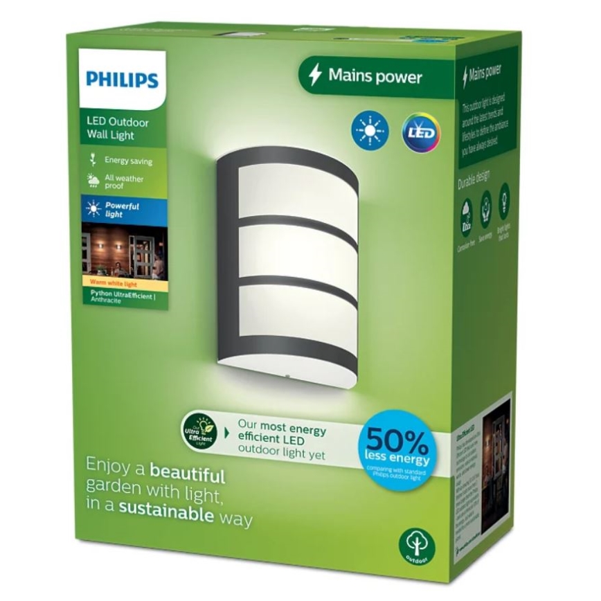 Philips - LED Outdoor wall light PYTHON LED/3,8W/230V IP44