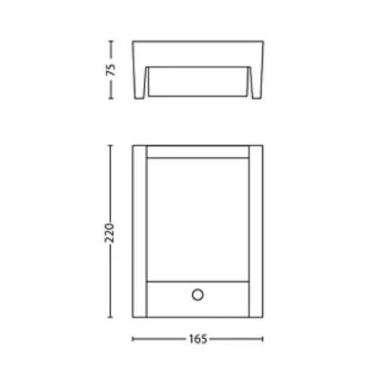 Philips - LED Outdoor wall light with a sensor ARBOUR LED/3,8W/230V 2700K IP44