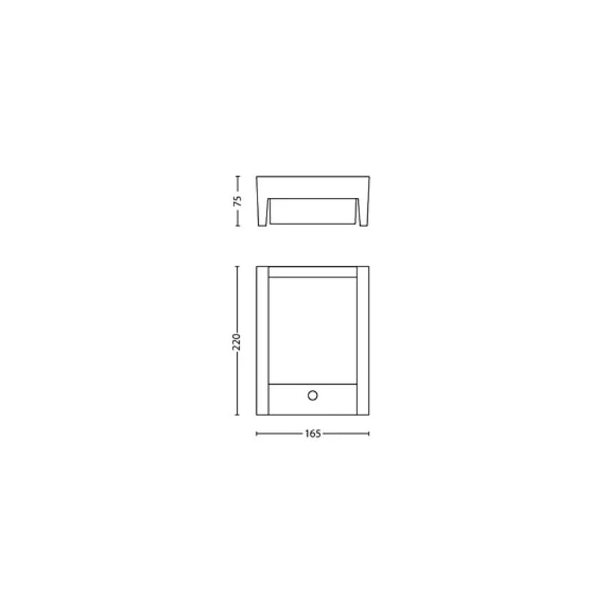 Philips - LED Outdoor wall light with a sensor ARBOUR LED/3,8W/230V 2700K IP44