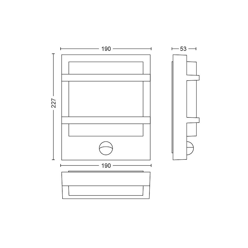 Philips - LED Outdoor wall light with a sensor PETRONIA LED/3,8W/230V IP44