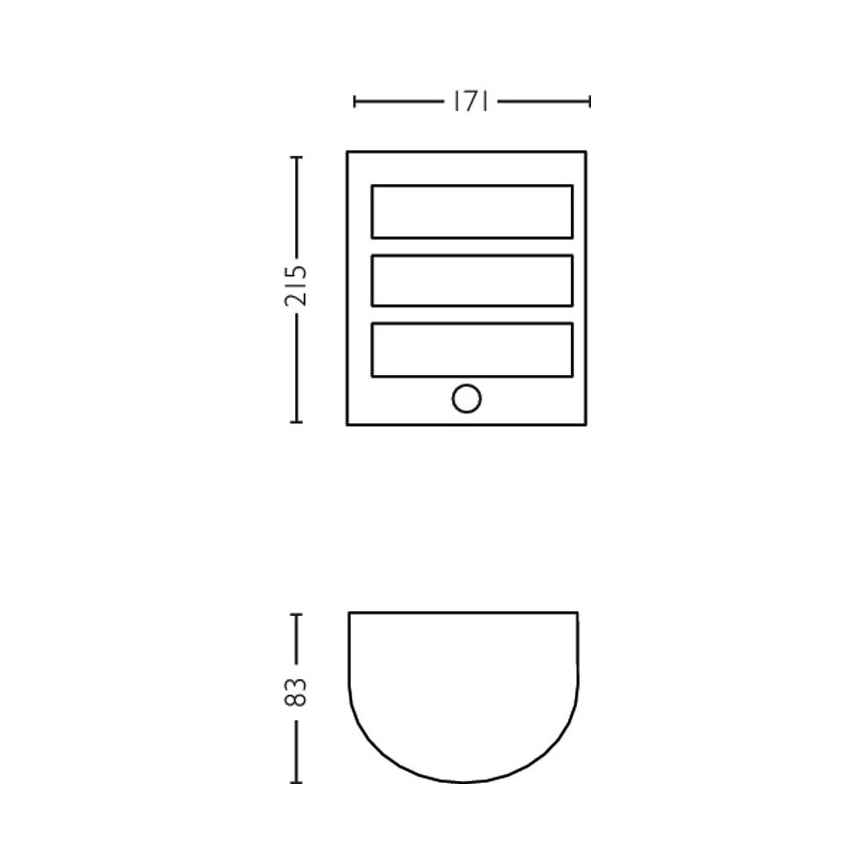 Philips - LED Outdoor wall light with a sensor LED/6W/230V 4000K IP44