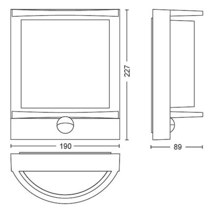 Philips - LED Outdoor wall light with a sensor SAMONDRA LED/3,8W/230V IP44