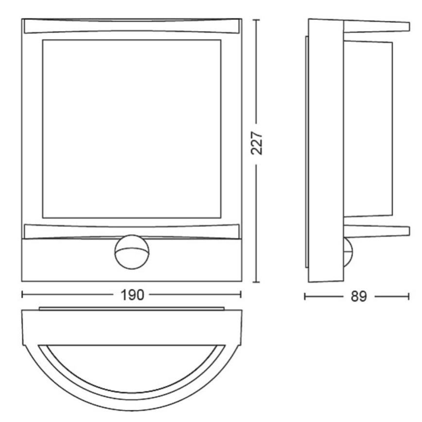 Philips - LED Outdoor wall light with a sensor SAMONDRA LED/3,8W/230V IP44