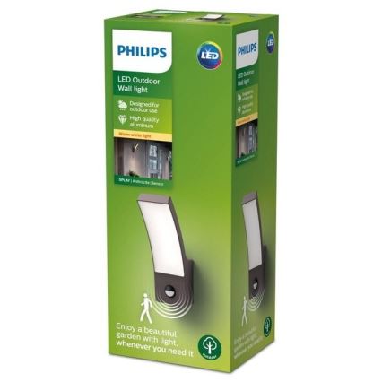Philips - LED Outdoor wall light with a sensor LED/12W/230V 2700K IP44