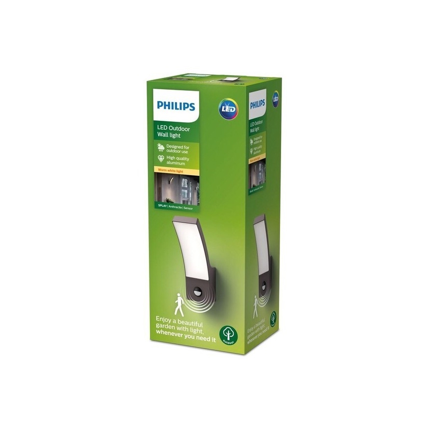 Philips - LED Outdoor wall light with a sensor LED/12W/230V 2700K IP44
