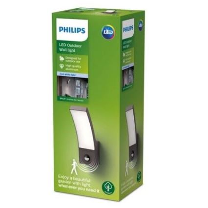 Philips - LED Outdoor wall light with a sensor LED/12W/230V 4000K IP44
