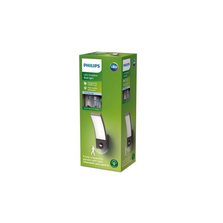 Philips - LED Outdoor wall light with a sensor LED/12W/230V 4000K IP44