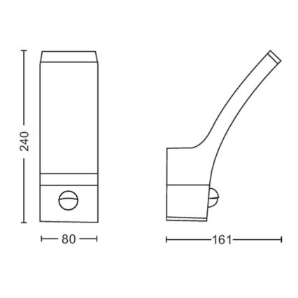 Philips - LED Outdoor wall light with a sensor LED/12W/230V 4000K IP44