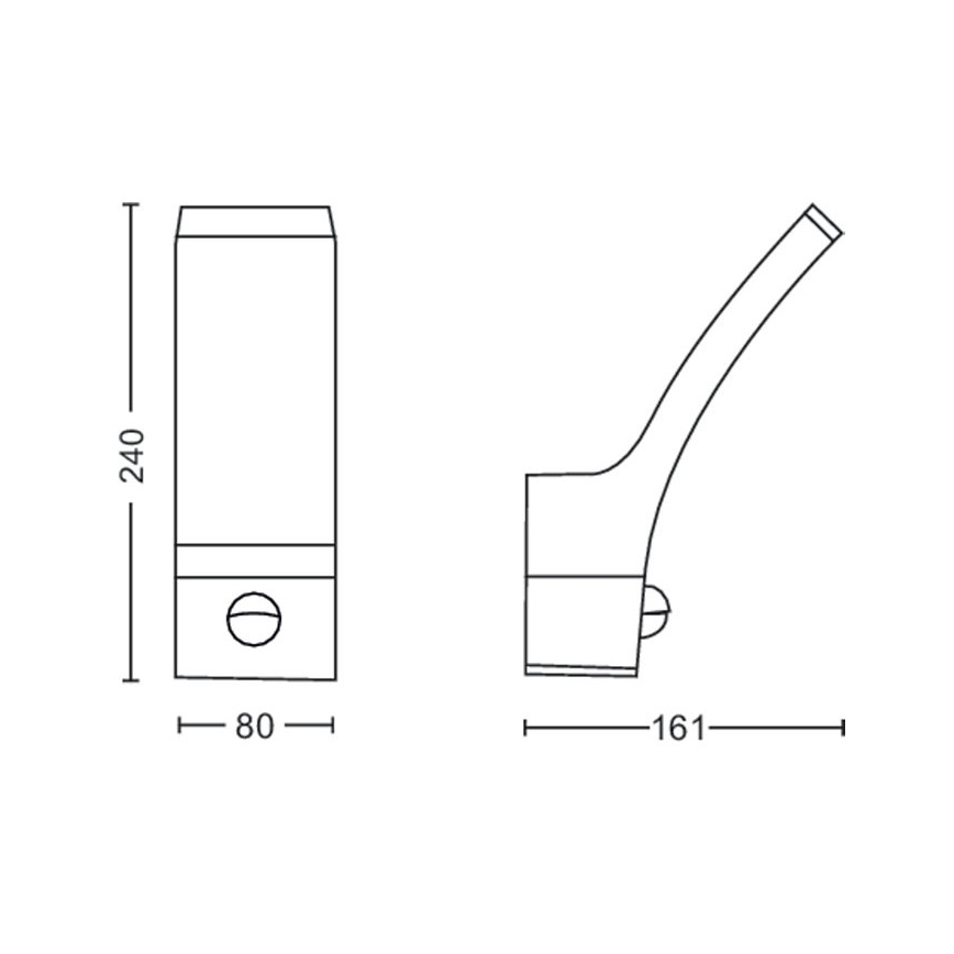 Philips - LED Outdoor wall light with a sensor LED/12W/230V 4000K IP44