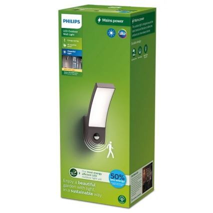 Philips - LED Outdoor wall light with a sensor SPLAY LED/3,8W/230V IP44
