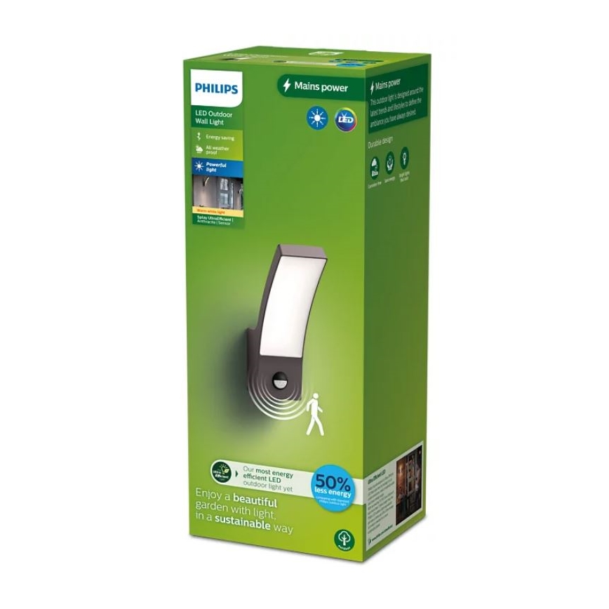 Philips - LED Outdoor wall light with a sensor SPLAY LED/3,8W/230V IP44