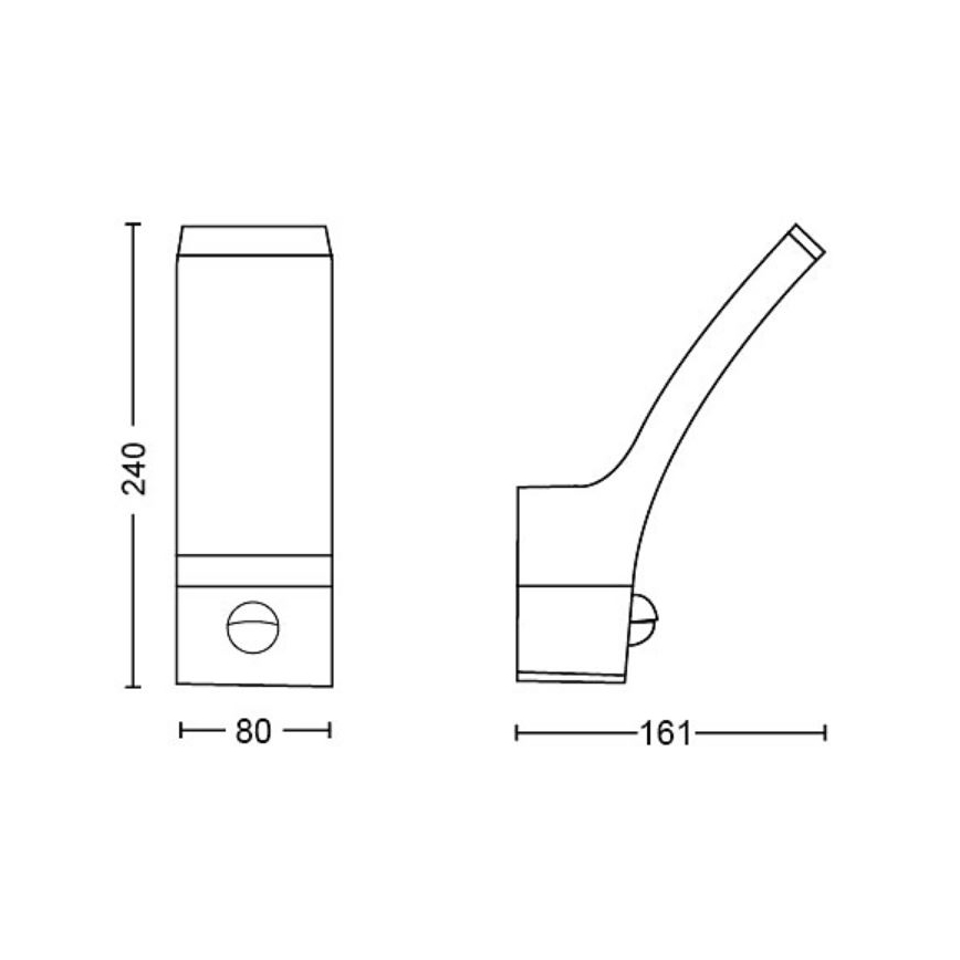 Philips - LED Outdoor wall light with a sensor SPLAY LED/3,8W/230V IP44