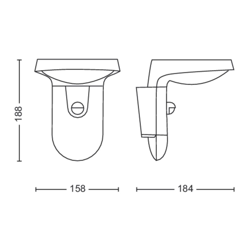 Philips - LED Outdoor wall light with a sensor LED/9W/230V 2700K IP44