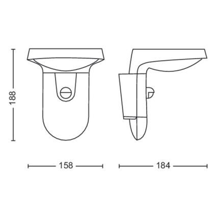 Philips - LED Outdoor wall light with a sensor LED/9W/230V 4000K IP44