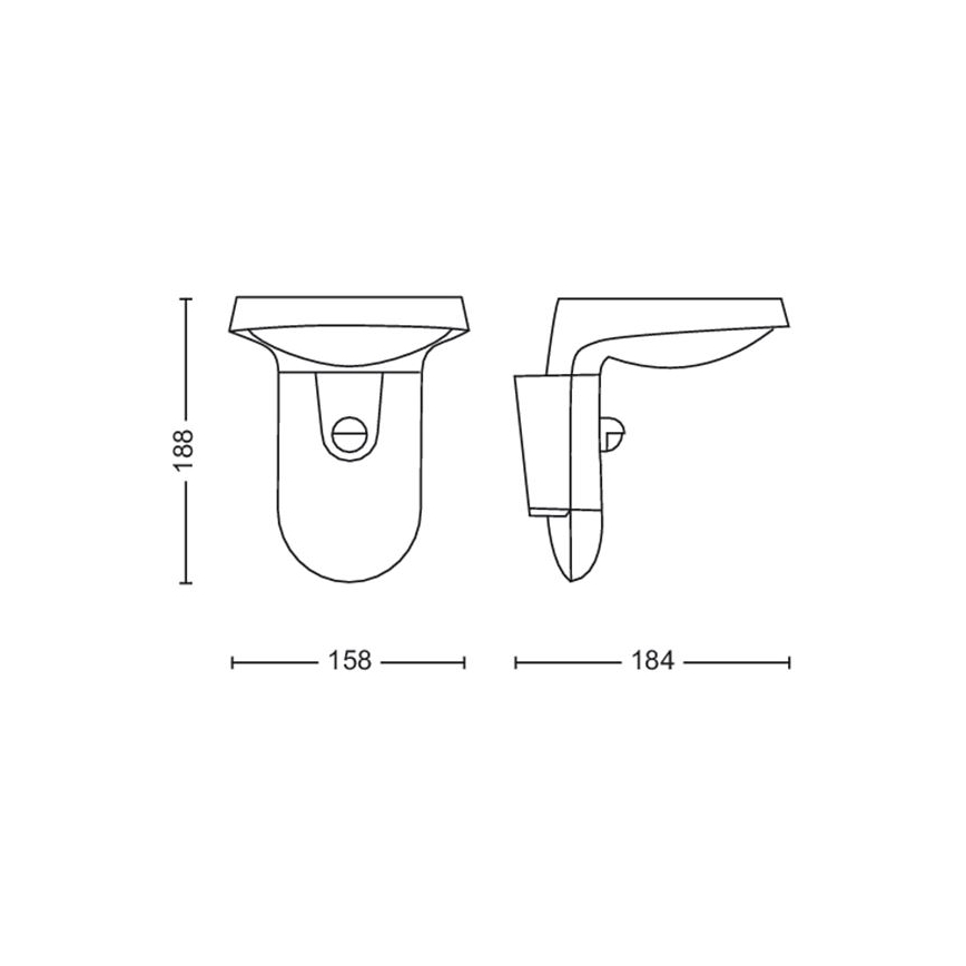 Philips - LED Outdoor wall light with a sensor LED/9W/230V 4000K IP44