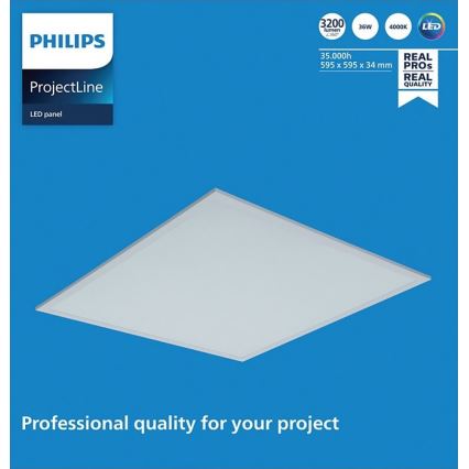 Philips - LED Panel recessed PROJECTLINE LED/36W/230V 59,5x59,5 cm
