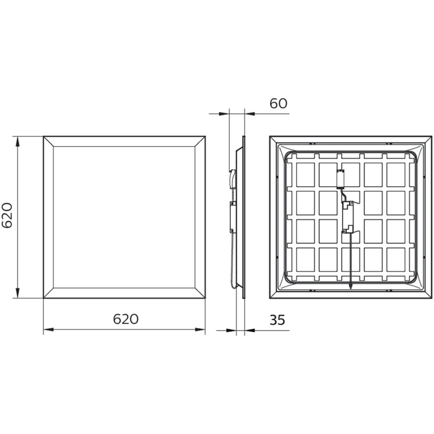 Philips - LED Panel recessed PROJECTLINE LED/36W/230V 62x62 cm