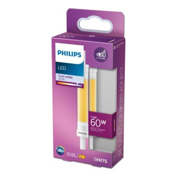 Philips LED R7s Bulb 7.2W/230V 4000K, 118 mm