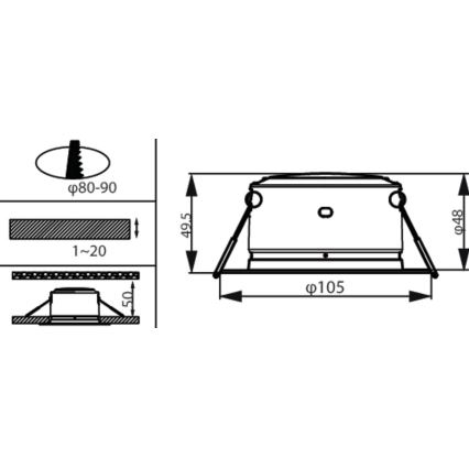 Philips - LED Recessed light LED/2,2W/230V 3000K