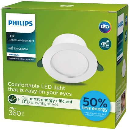 Philips - LED Recessed light LED/2W/230V 3000K