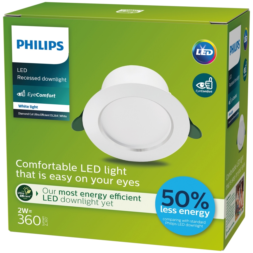Philips - LED Recessed light LED/2W/230V 3000K