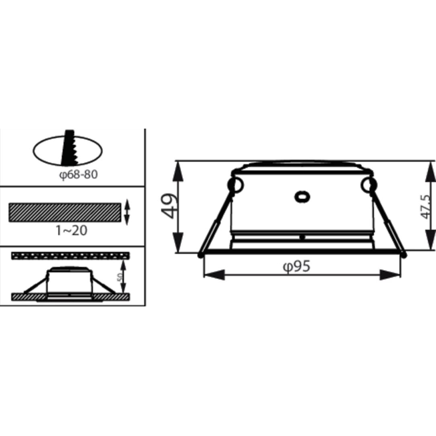 Philips - LED Recessed light LED/2W/230V 3000K