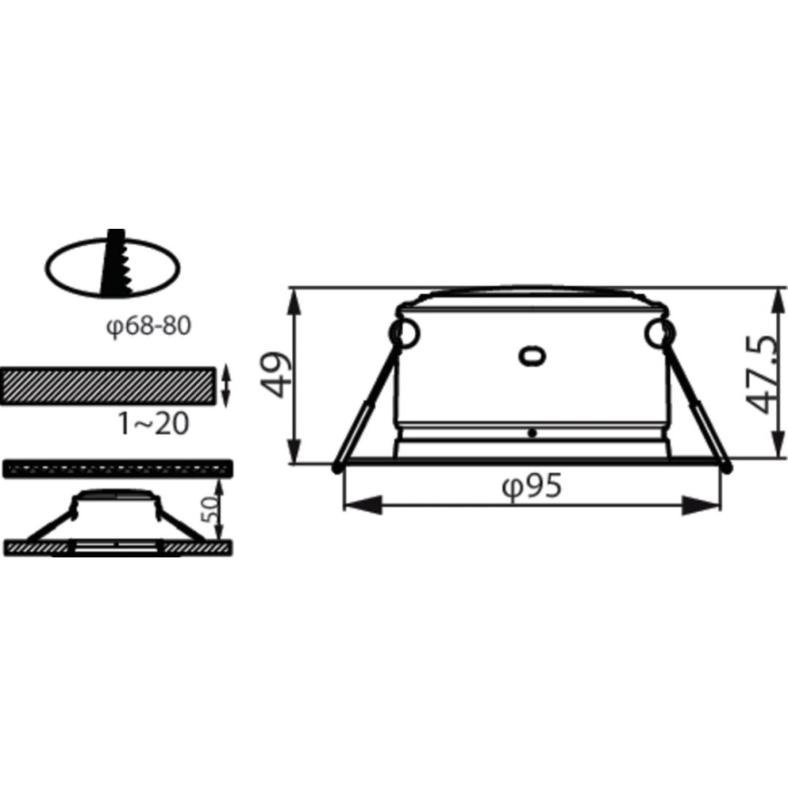 Philips - LED Recessed light LED/3,5W/230V 3000K