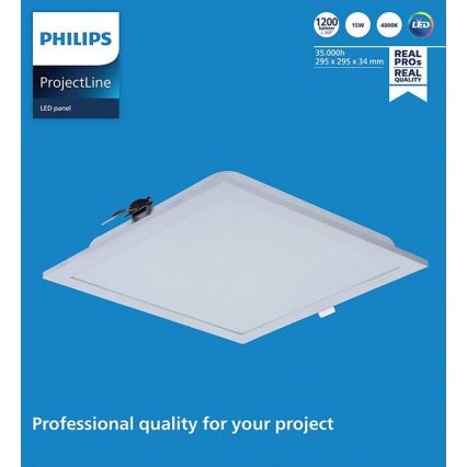 Philips - LED Recessed light PROJECTLINE LED/15W/230V 29,5x29,5 cm