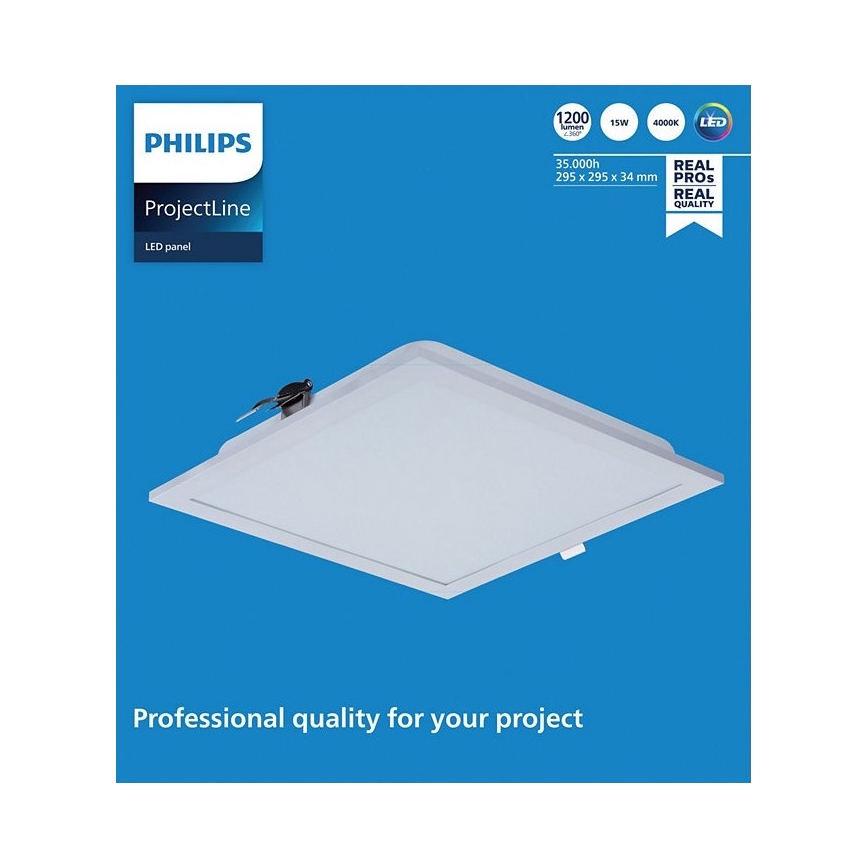 Philips - LED Recessed light PROJECTLINE LED/15W/230V 29,5x29,5 cm