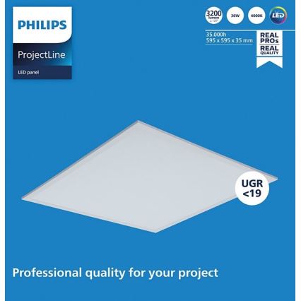 Philips - LED Recessed light PROJECTLINE LED/36W/230V 59,5x59,5 cm