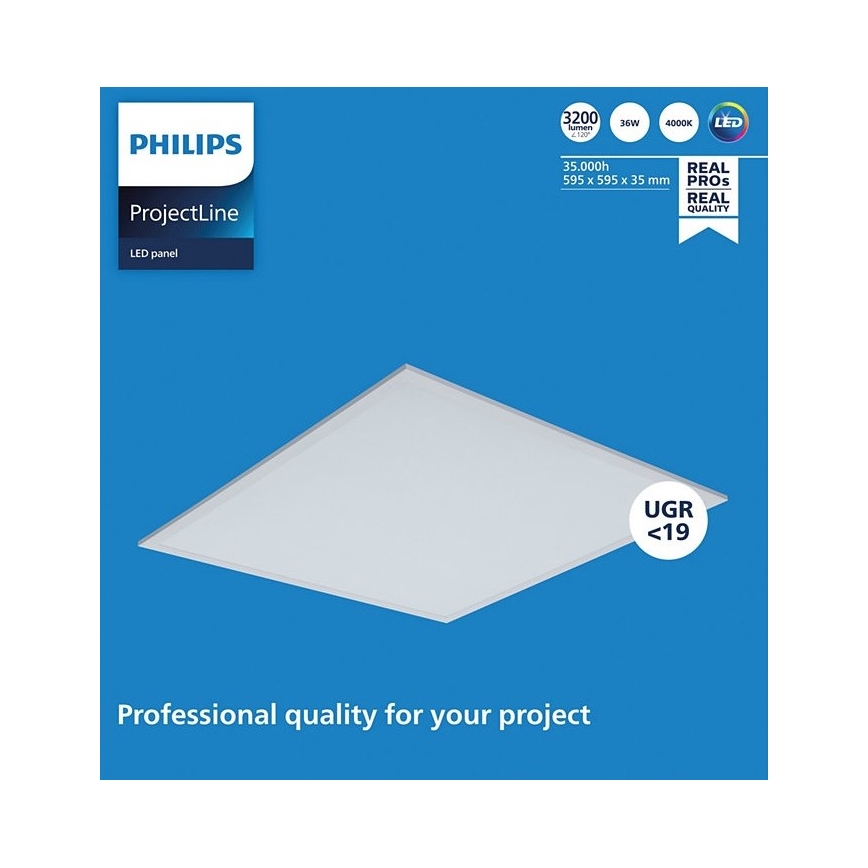 Philips - LED Recessed light PROJECTLINE LED/36W/230V 59,5x59,5 cm
