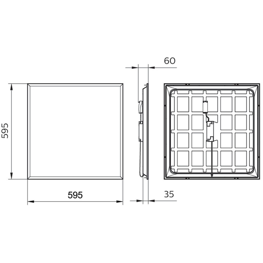 Philips - LED Recessed light PROJECTLINE LED/36W/230V 59,5x59,5 cm