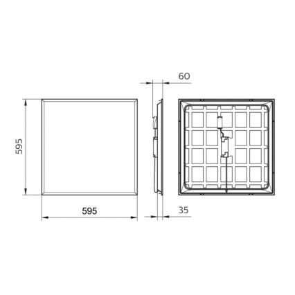 Philips - LED Recessed panel LEDINAIRE LED/34W/230V 60x60 cm 4000K