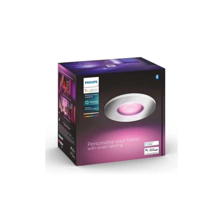 Philips - LED RGB Dimmable bathroom light Hue XAMENTO 1xGU10/5,7W/230V IP44 2000-6500K